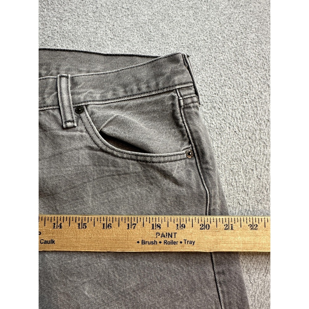 Levis 501 Jeans Mens 36x32 (34x30) Gray Straight Leg Button Fly Cotton Denim - Picture 7 of 16
